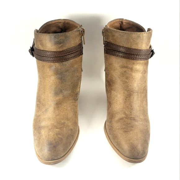 Shoe Dazzle Shanna Brown Faux Leather, Western Inspired Bootie. Women's Size 8M - Picture 3 of 12